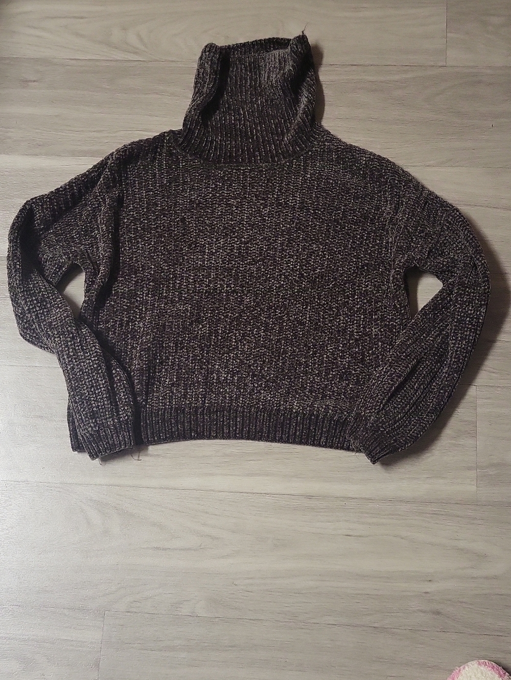 Pink Rose Green Marled Turtleneck Sweater
